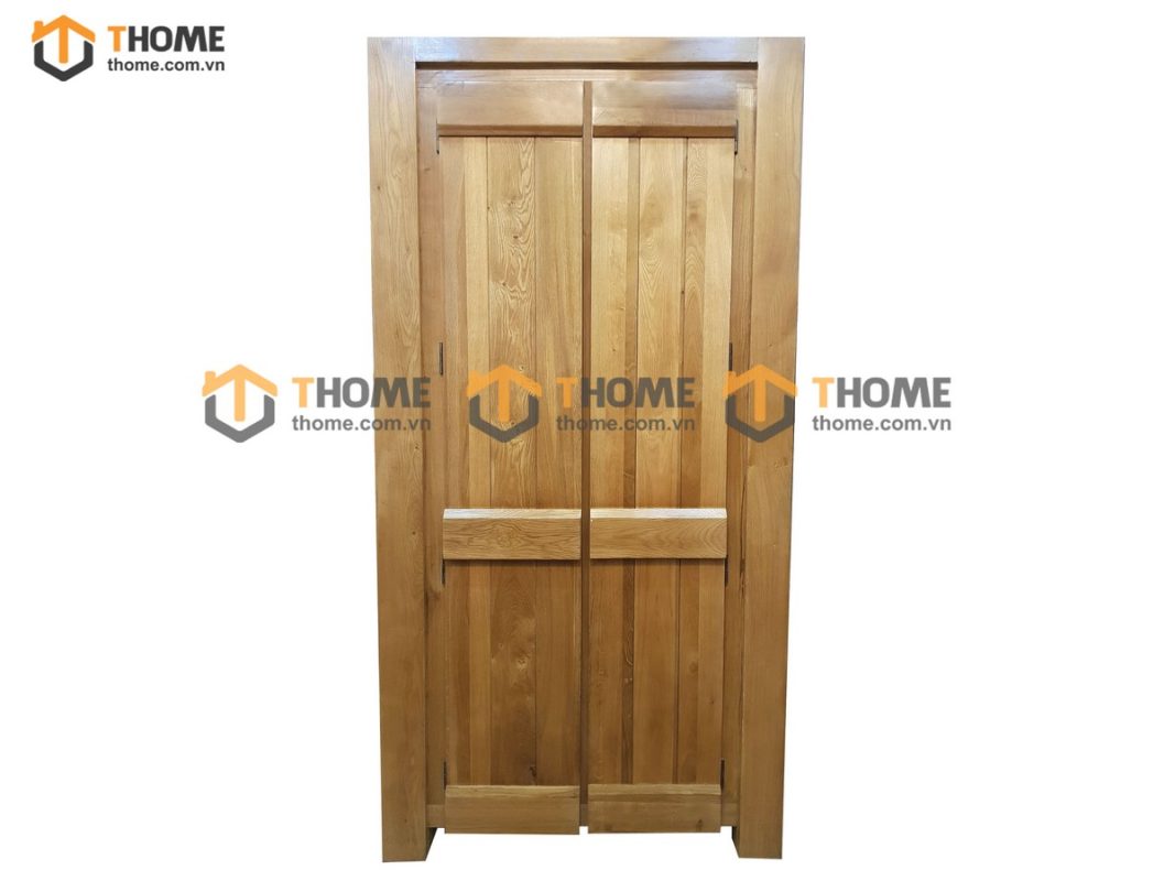 Tủ áo gỗ sồi tự nhiên 2 cánh mở Zen TA-21SM