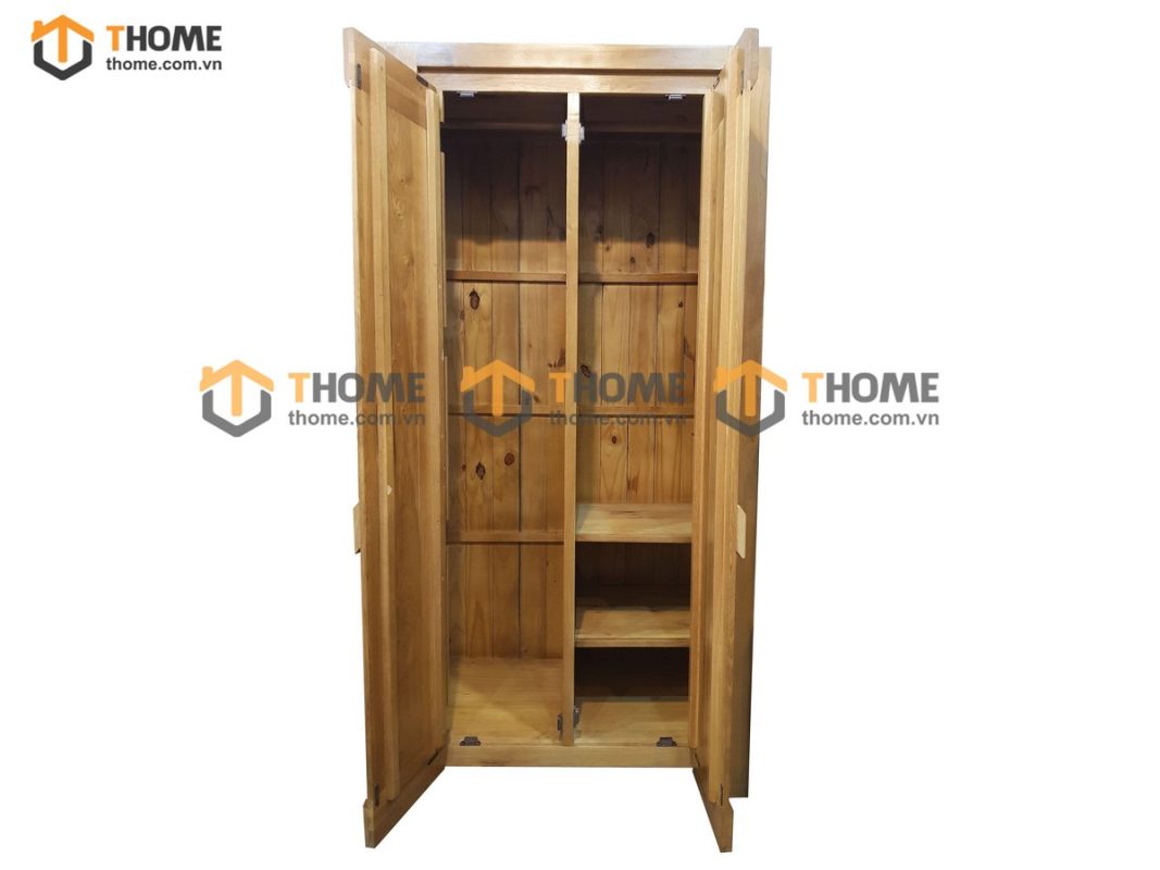 Tủ áo gỗ sồi tự nhiên 2 cánh mở Zen TA-21SM