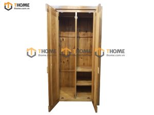 Tủ áo gỗ sồi tự nhiên 2 cánh mở Zen TA-21SM