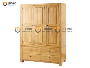 Tủ áo gỗ sồi tự nhiên 3 cánh Chunky TA-25SM