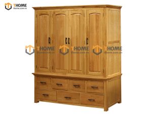 Tủ áo gỗ sồi tự nhiên 3 cánh Chunky TA-27SM