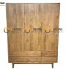 Tủ áo gỗ sồi tự nhiên 3 cánh Como TA-11SM