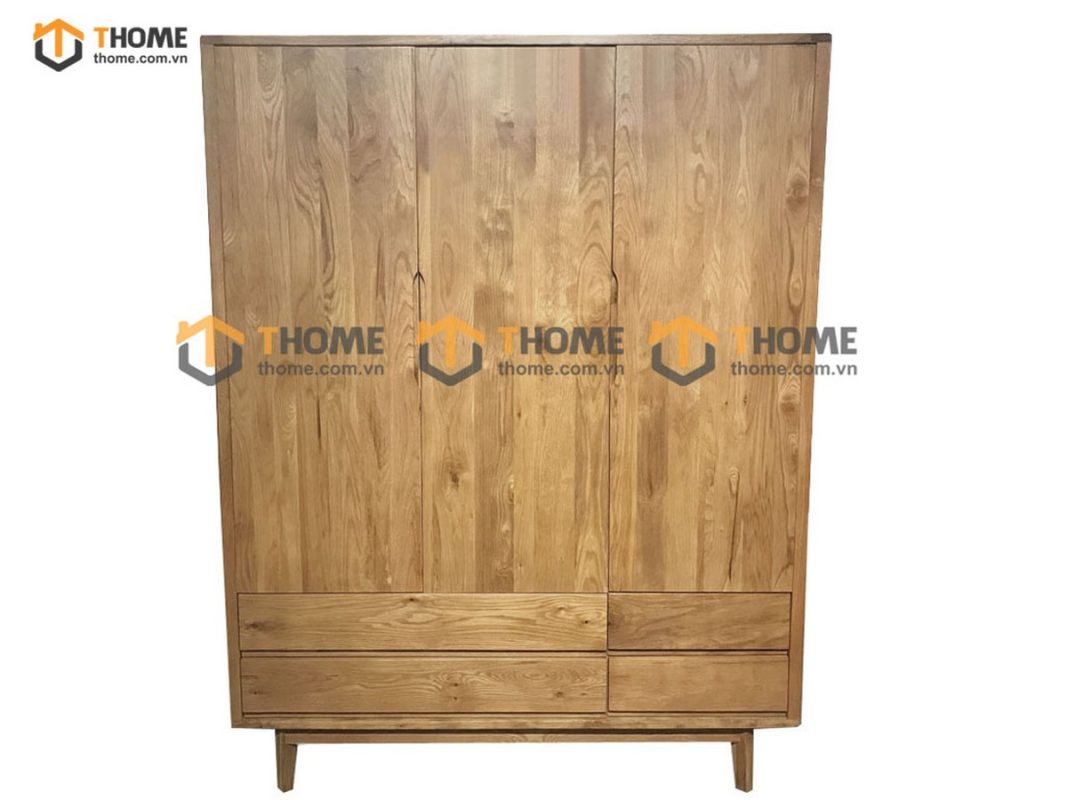 Tủ áo gỗ sồi tự nhiên 3 cánh Como TA-11SM