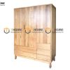 Tủ áo gỗ sồi tự nhiên 3 cánh mở Como TA-40SM