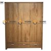 Tủ áo gỗ sồi tự nhiên 3 cánh Cuba TA-14SM