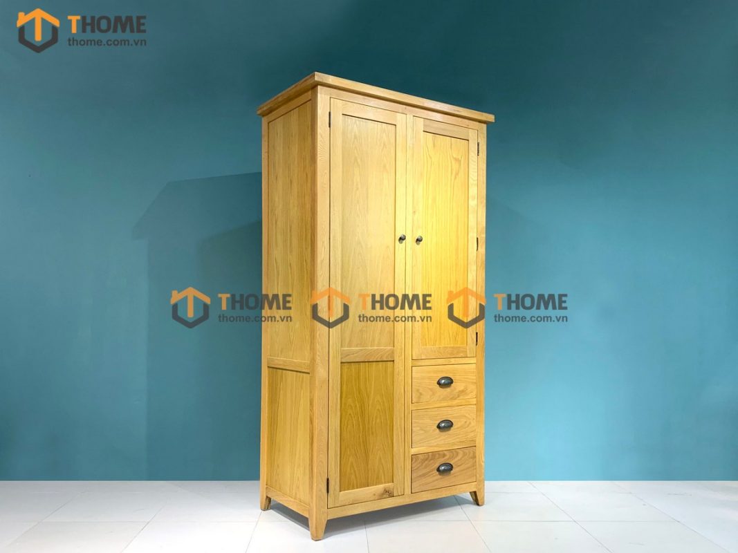 Tủ áo gỗ sồi tự nhiên 3 cánh Harris TA-02SM