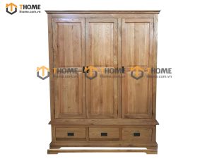 Tủ áo gỗ sồi tự nhiên 3 cánh Harris TA-04SM