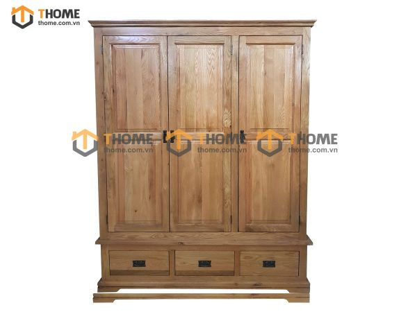 Tủ áo gỗ sồi tự nhiên 3 cánh Harris TA-04SM
