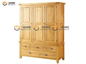 Tủ áo gỗ sồi tự nhiên 3 cánh Harris TA-26SM
