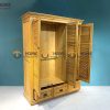 Tủ áo gỗ sồi tự nhiên 3 cánh mở lá sách TA-30SM