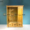 Tủ áo gỗ sồi tự nhiên 3 cánh mở pano TA-33SM