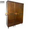 Tủ áo gỗ sồi tự nhiên 3 cánh mở 5 hộc kéo Capri màu óc chó TA-10SN