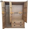 Tủ áo gỗ sồi tự nhiên 3 cánh Tuscany TA-05SM