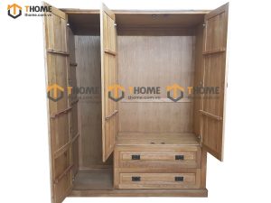 Tủ áo gỗ sồi tự nhiên 3 cánh Tuscany TA-05SM