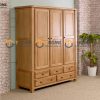 Tủ áo gỗ sồi tự nhiên 3 cánh mở Woodstock màu tự nhiên TA-36SM