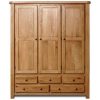 Tủ áo gỗ sồi tự nhiên 3 cánh mở Woodstock màu tự nhiên TA-36SM