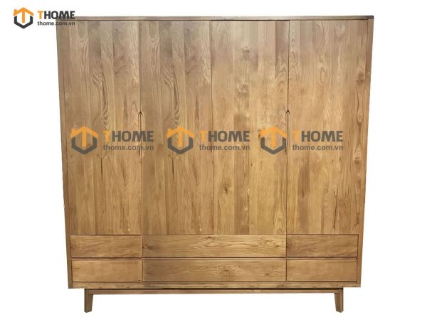 Tủ áo gỗ sồi tự nhiên 4 cánh Como TA-12SM