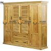 Tủ áo gỗ sồi tự nhiên 4 cánh mở lá sách TA-31SM