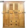 Tủ áo gỗ sồi tự nhiên 4 cánh mở lá sách TA-31SM