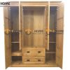 Tủ áo gỗ sồi tự nhiên 4 cánh mở lá sách TA-31SM