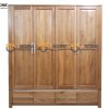 Tủ áo gỗ sồi tự nhiên 4 cánh Lakada TA-09SM