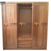 Tủ áo gỗ sồi tự nhiên 2 cánh lùa 2 cánh mở UmaTA-19SM