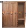 Tủ áo gỗ sồi tự nhiên 2 cánh lùa 2 cánh mở UmaTA-19SM