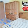 Tủ áo gỗ sồi tự nhiên 4 cánh mở Woodstock màu tự nhiên TA-39SM