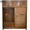 Tủ áo gỗ sồi tự nhiên đụng trần thiết kế 01 TA-11SN