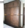 Tủ áo gỗ sồi tự nhiên đụng trần thiết kế 02 TA-12SN