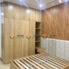 Tủ áo gỗ sồi tự nhiên đụng trần thiết kế 04 TA-14SN