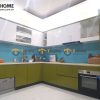 Tủ bếp gỗ công nghiệp Acrylic nhà Chị Hân Phùng Tá Chu TB-03LIC