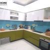 Tủ bếp gỗ công nghiệp Acrylic nhà Chị Hân Phùng Tá Chu TB-03LIC