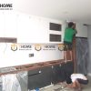 Tủ bếp gỗ công nghiệp Acrylic nhà Chị Lisa Nam Hòa Xuân TB-02LIC