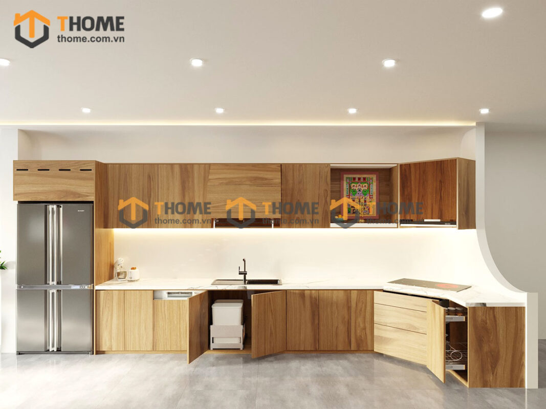 Tủ Bếp Nhà Anh Xù Nguyễn Thái Bình TB-04SN