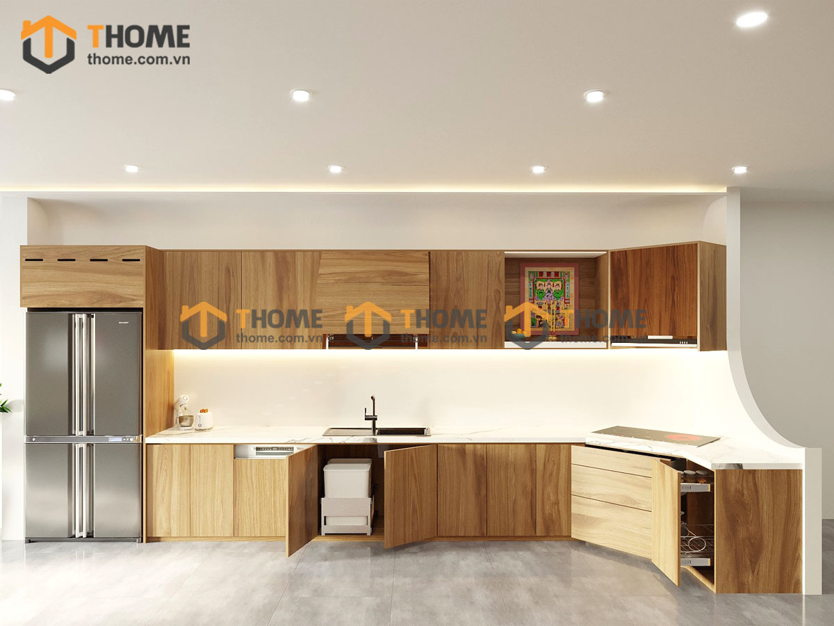 Tủ Bếp Nhà Anh Xù Nguyễn Thái Bình TB-04SN