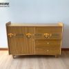 Tủ chén gỗ sồi tự nhiên 1 cánh sọc TC1T-04SN