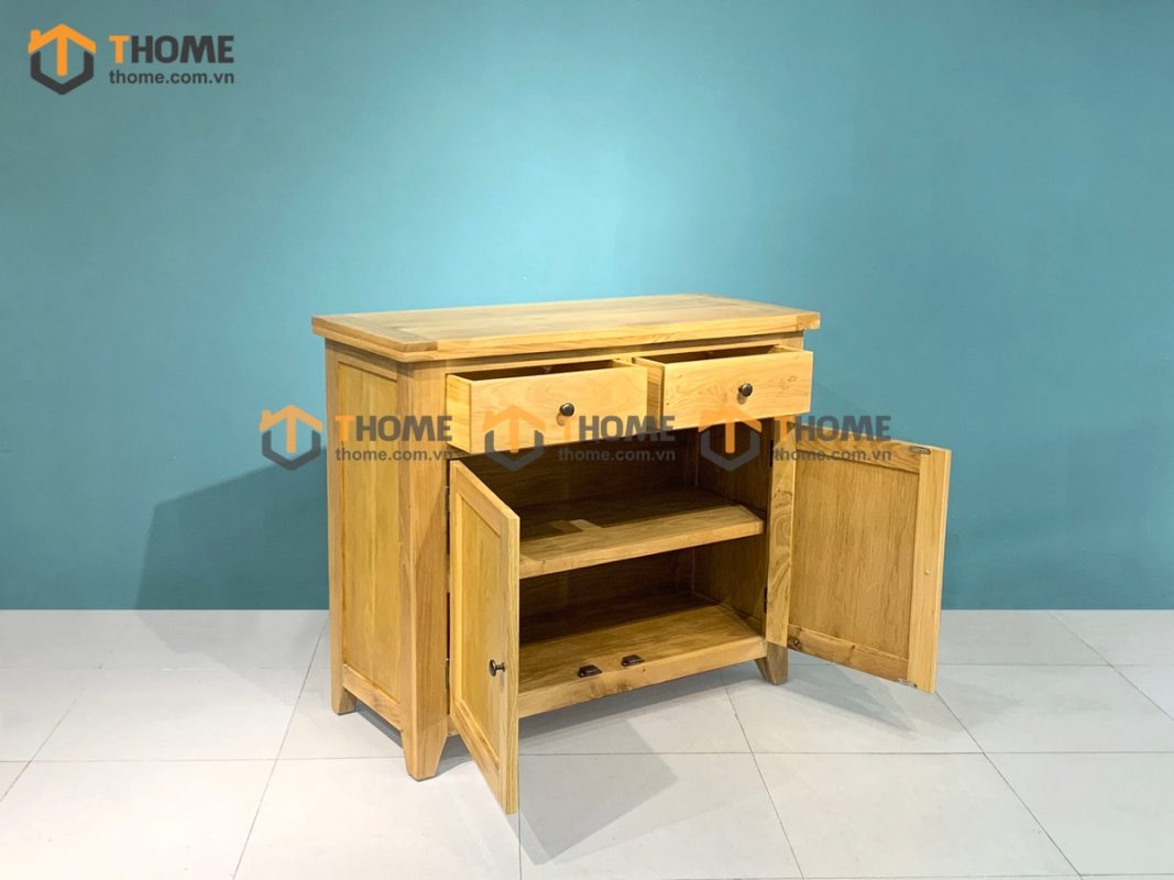 Tủ chén gỗ sồi tự nhiên 2 cánh Harris TC1T-08SM