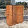 Tủ chén gỗ sồi tự nhiên 2 cánh lớn TC1T-14SN