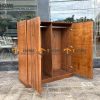 Tủ chén gỗ sồi tự nhiên 2 cánh lớn TC1T-14SN