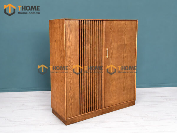 Tủ Chén Gỗ Sồi Tự Nhiên 2 Cánh Lớn TC1T-14SN