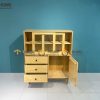 Tủ chén gỗ sồi tự nhiên 3 cánh 3 hộc kéo Mango màu tự nhiên TC1T-05SN
