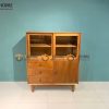 Tủ chén gỗ sồi tự nhiên 3 cánh 3 hộc kéo Mango màu xoan đào TC1T-06SN