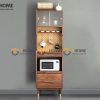 Tủ chén gỗ sồi tự nhiên 2 tầng 2 cánh 2 hộc kéo TC2T-06SN