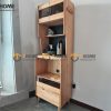 Tủ chén gỗ sồi tự nhiên 2 tầng 2 hộc kéo TC2T-04SN