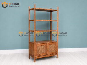 Tủ Chén Gỗ Sồi Tự Nhiên 2 Tầng 2 Cánh Mở Mây TC2T-03SN