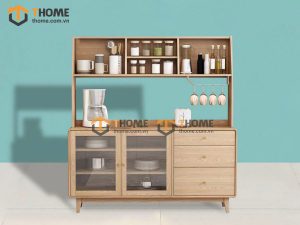 Tủ chén gỗ sồi tự nhiên 2 tầng Nova TC2T-10SN