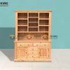 Tủ chén gỗ sồi tự nhiên 2 tầng 2 cánh 2 cánh 5 hộc kéo Tuscany TC2T-01SM