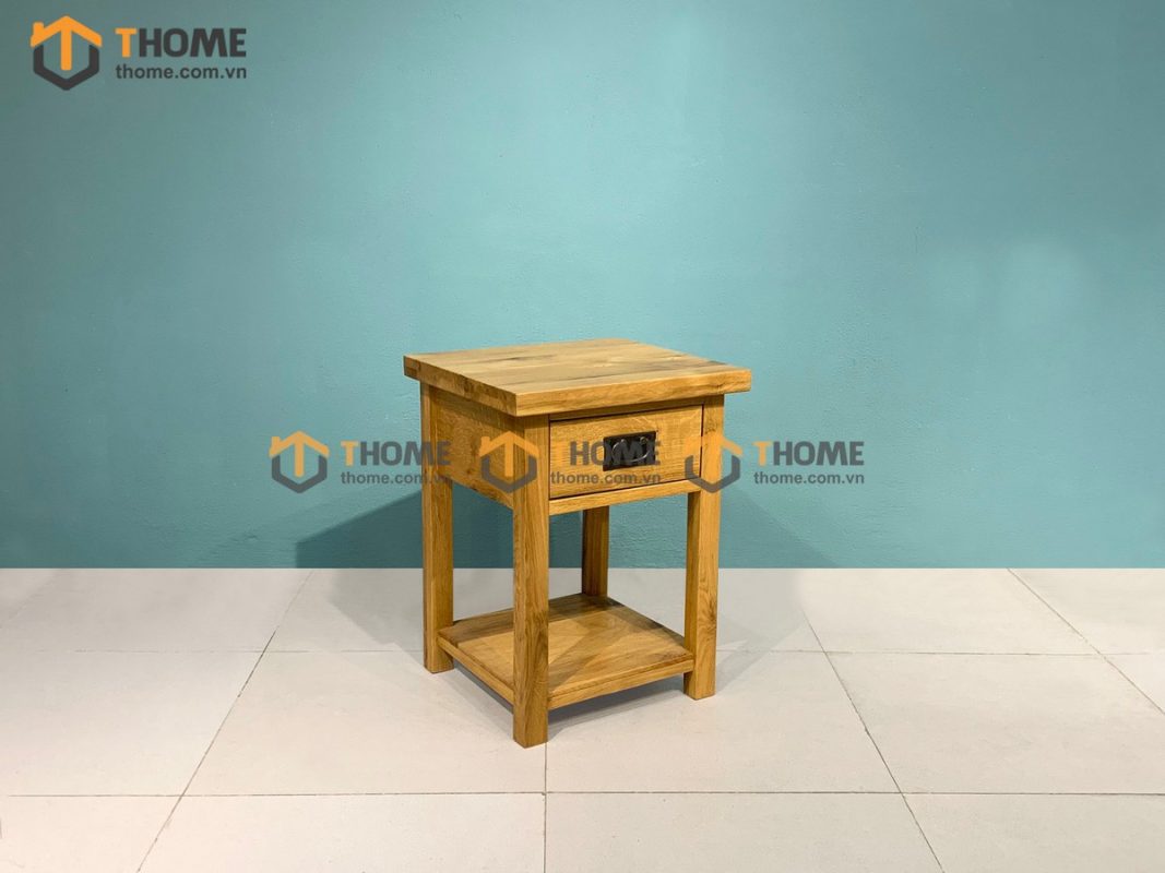 Tủ đầu giường gỗ sồi tự nhiên 1 hộc kéo TDG-15SM