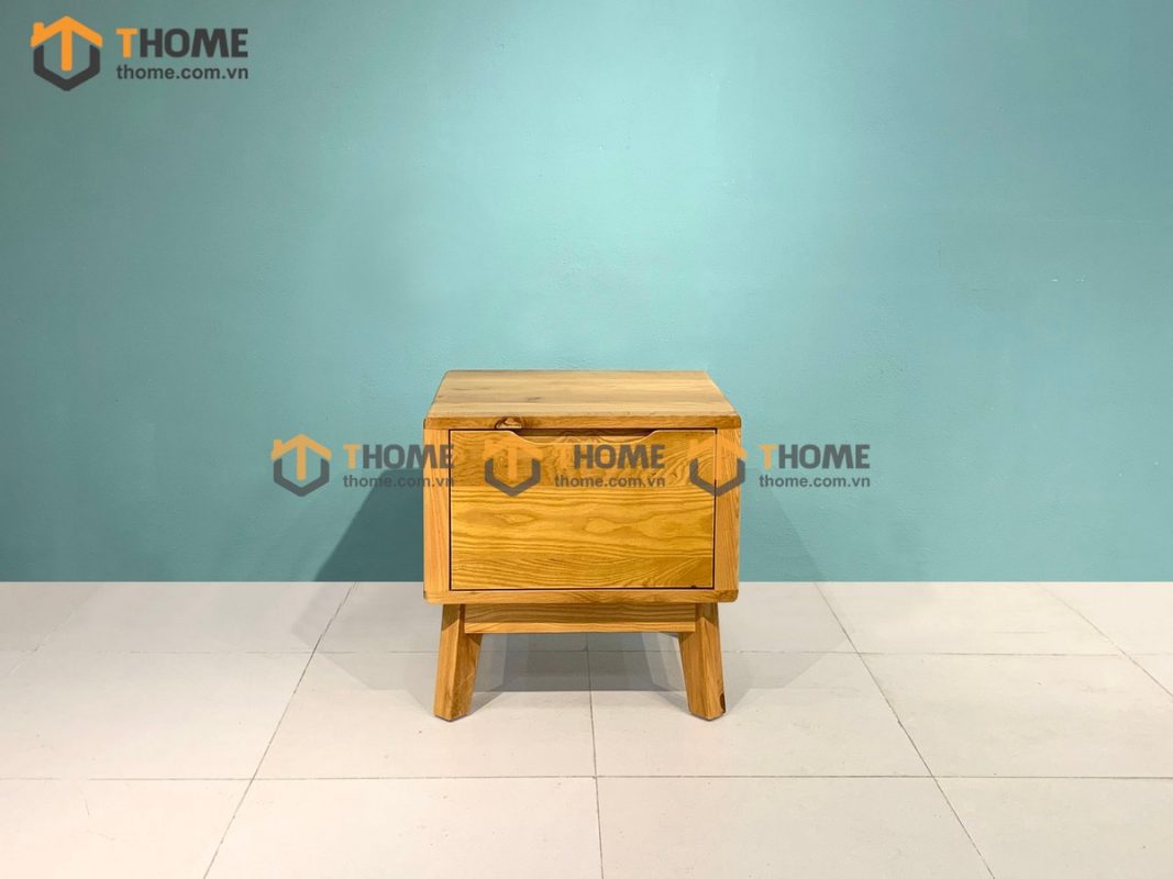Tủ đầu giường gỗ sồi tự nhiên 1 hộc kéo Como TDG-05SM